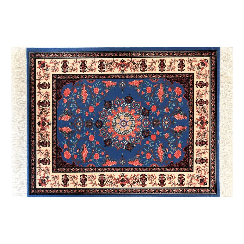 Inusitus Set of 4 Oriental Rug Style Mousepad, Miniature Carpet Computer Mouse Pad, Rectangular, Non-Slip, Elegant Office Accessories - Image 3